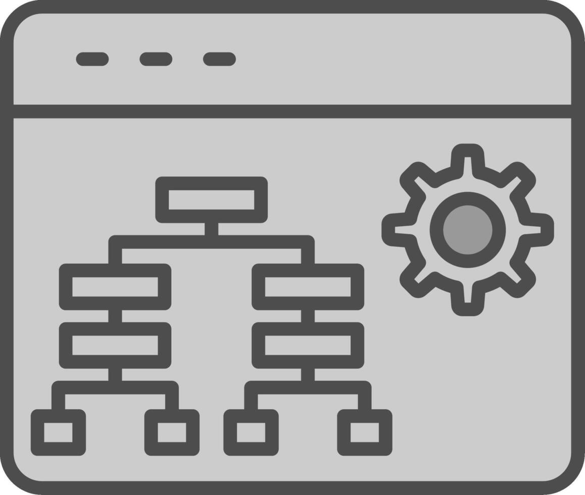 Hierarchy Line Filled Greyscale Icon Design vector