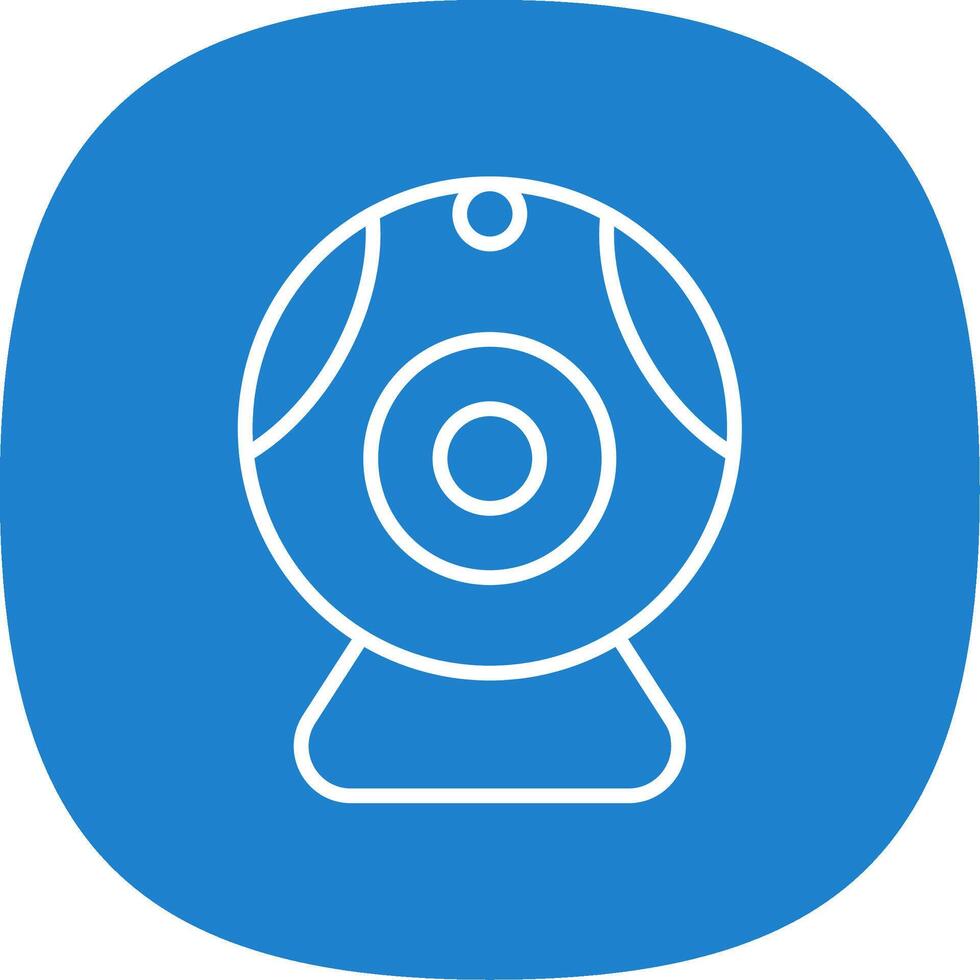 Web camera Line Curve Icon Design vector