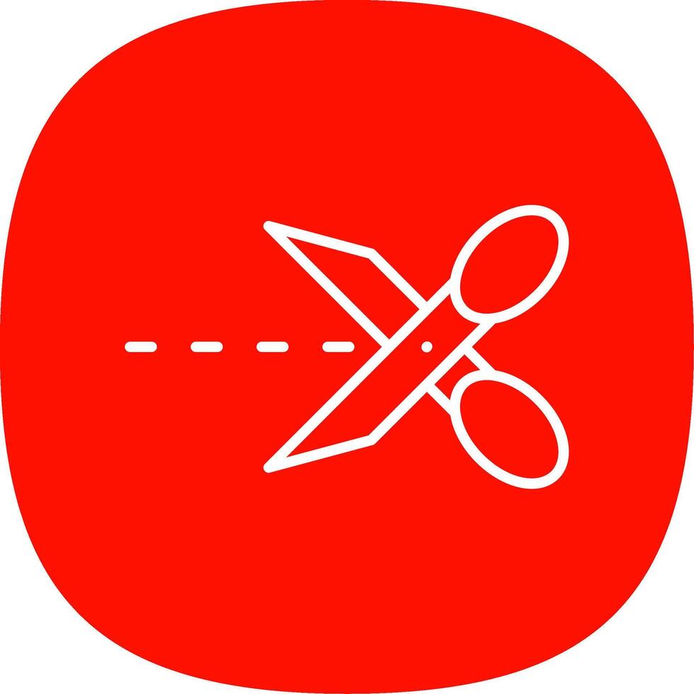 Cut Line Curve Icon Design vector