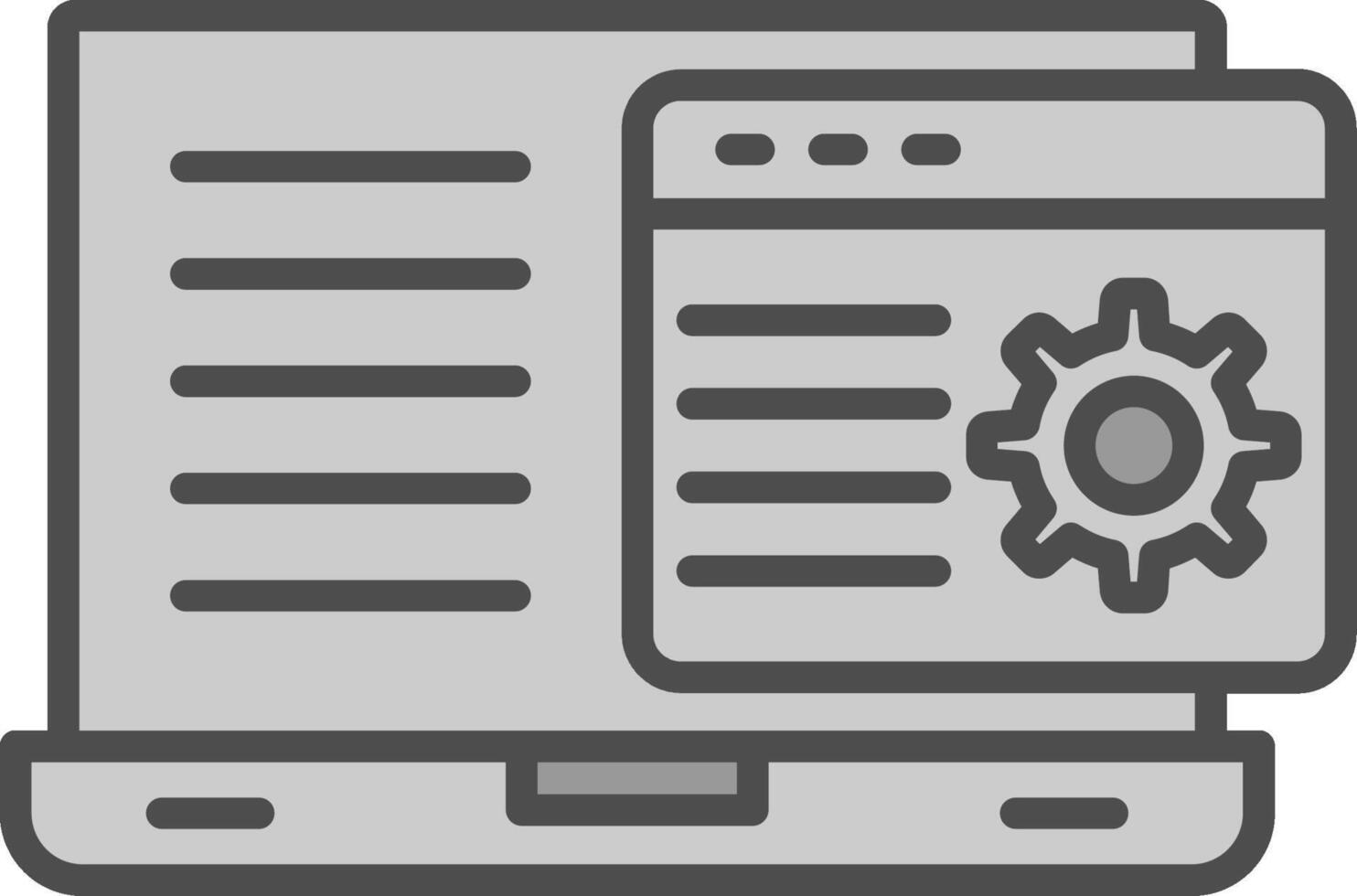 Software Application Line Filled Greyscale Icon Design vector