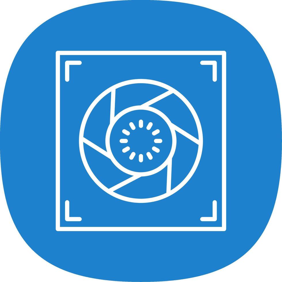 Aperture Line Curve Icon Design vector