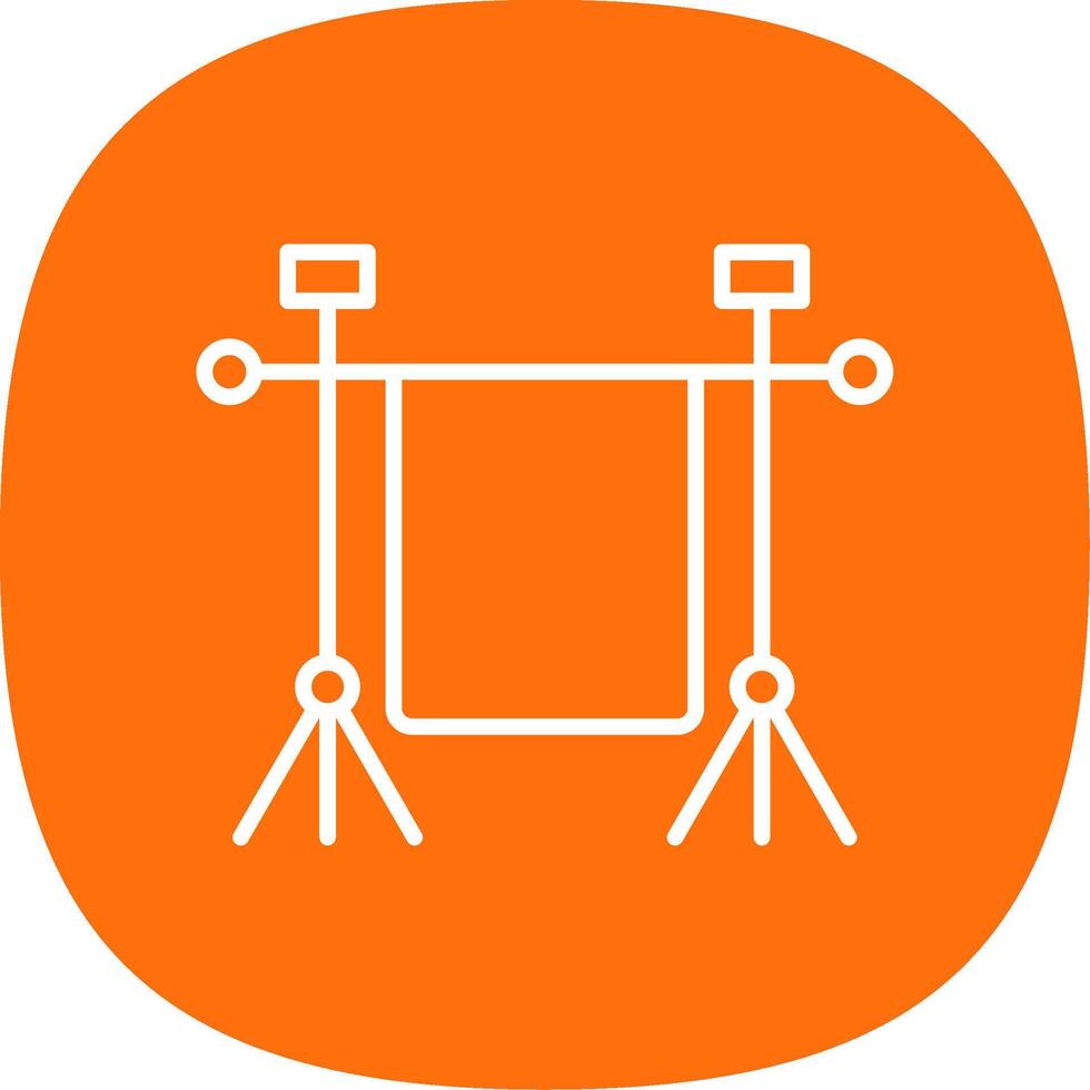 Chroma Line Curve Icon Design vector