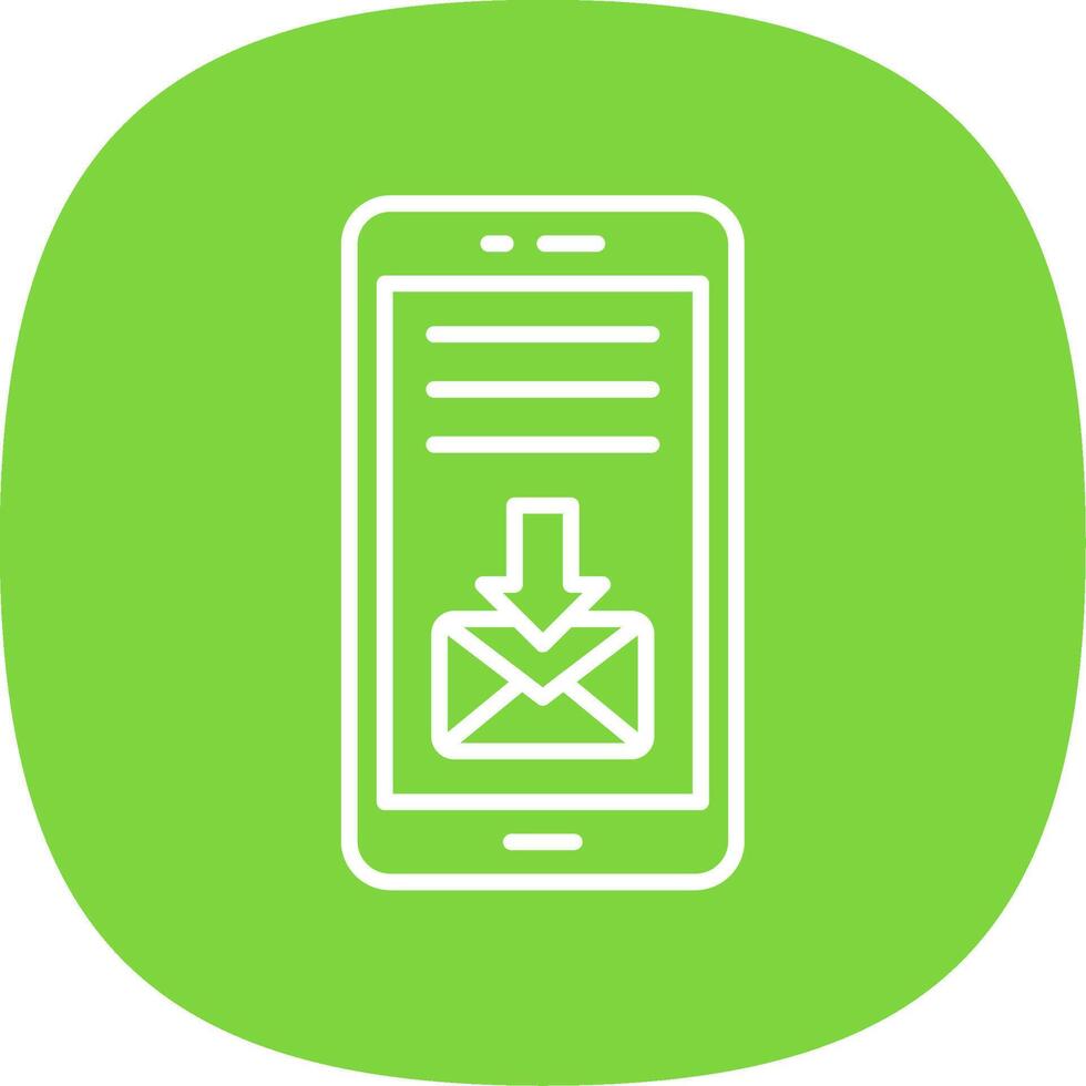 Mail Line Curve Icon Design vector