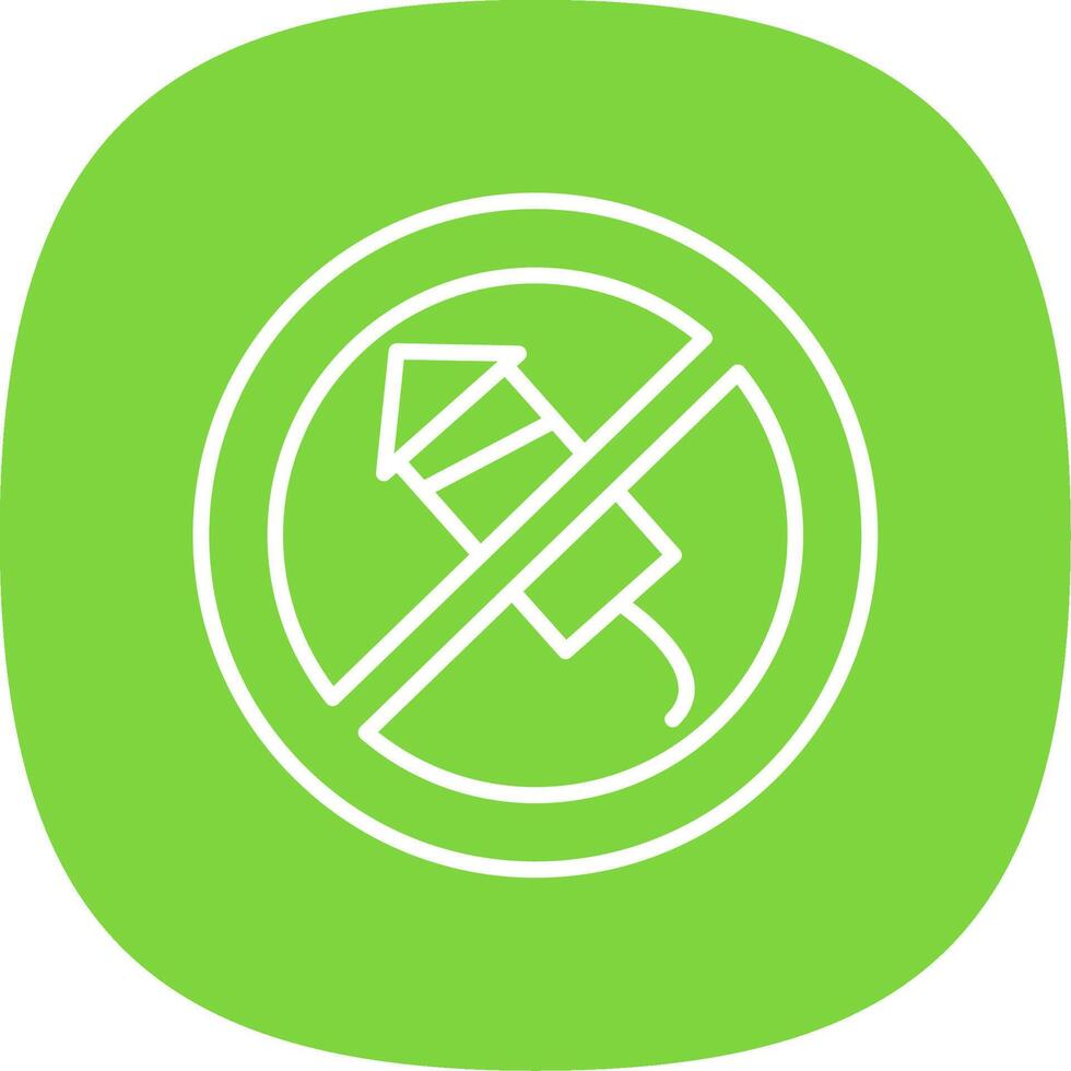 No Firework Line Curve Icon Design vector