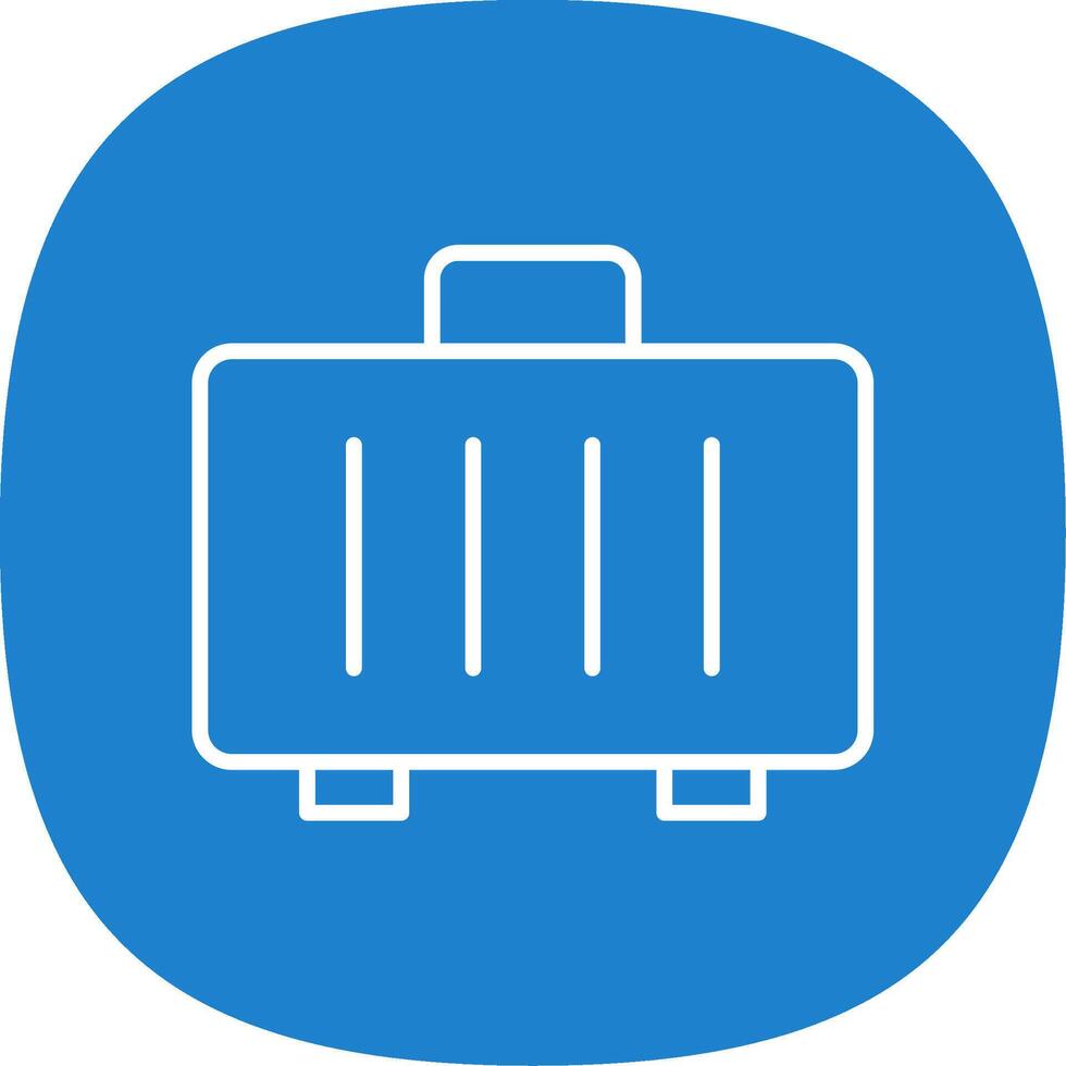 Suitcase Line Curve Icon Design vector