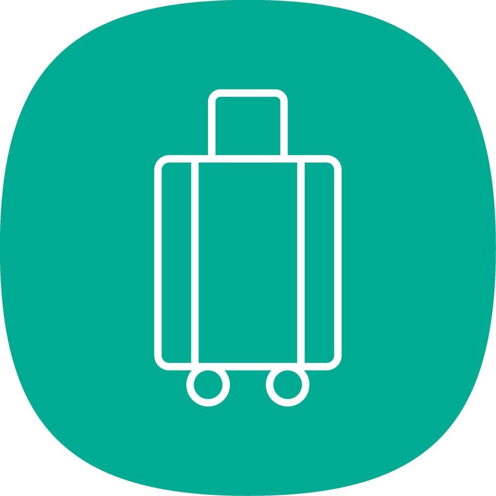 Luggage Line Curve Icon Design vector