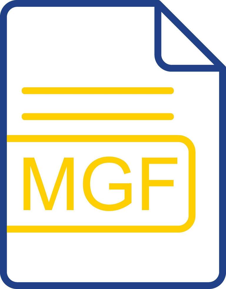 MGF File Format Line Two Colour Icon Design vector