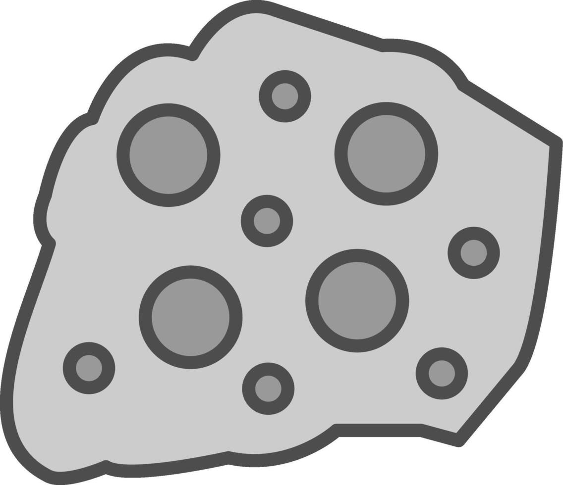 Rock Line Filled Greyscale Icon Design vector