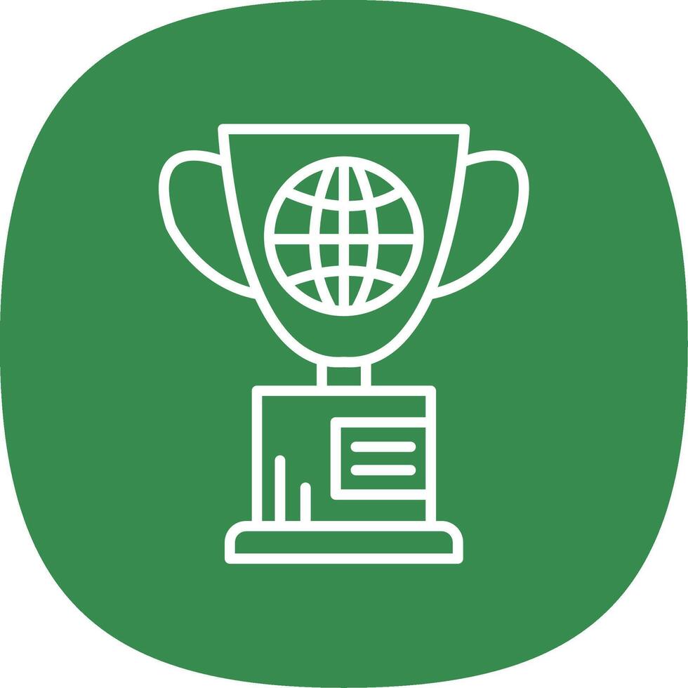 Globe Line Curve Icon Design vector
