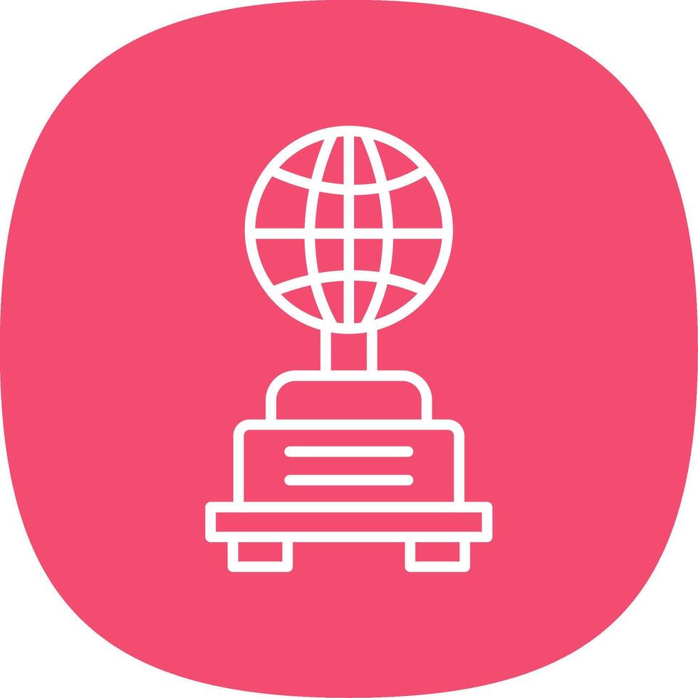 Globe Line Curve Icon Design vector