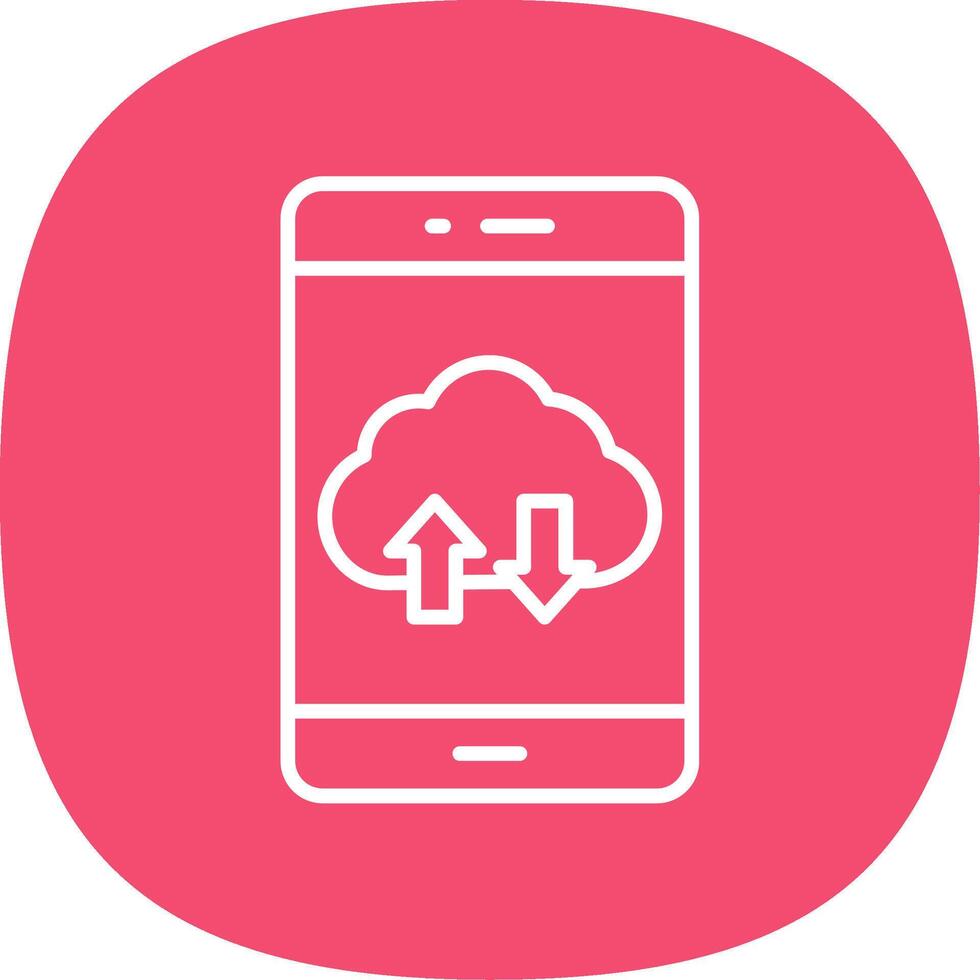 Smartphone Line Curve Icon Design vector