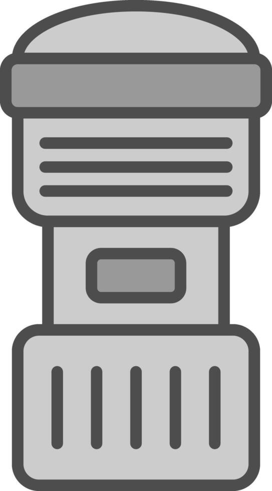 Camera Lens Line Filled Greyscale Icon Design vector