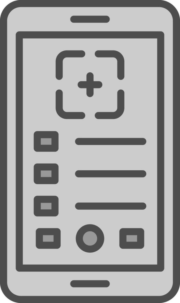 Recording Line Filled Greyscale Icon Design vector