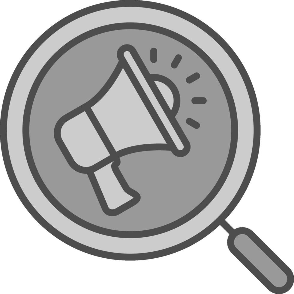 Search Line Filled Greyscale Icon Design vector