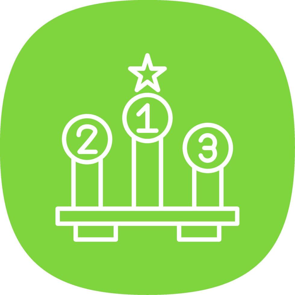 Leaderboard Line Curve Icon Design vector
