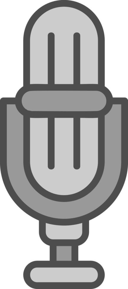 Microphone Line Filled Greyscale Icon Design vector