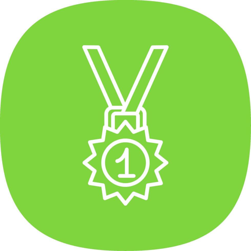 Medal Line Curve Icon Design vector