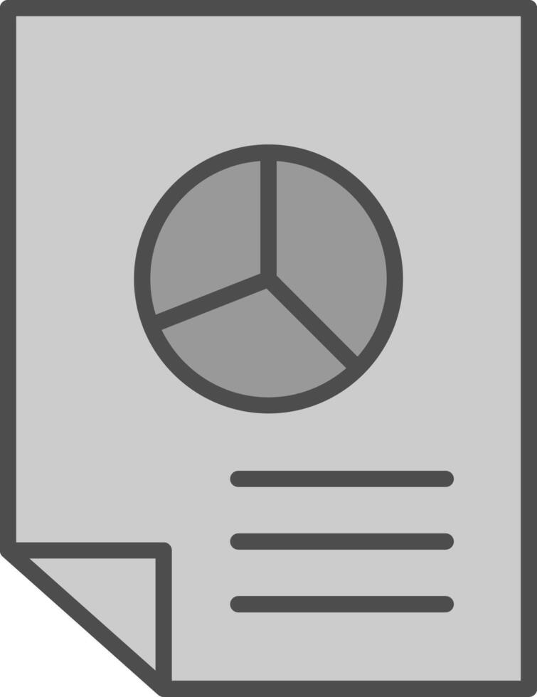 Data Report Line Filled Greyscale Icon Design vector