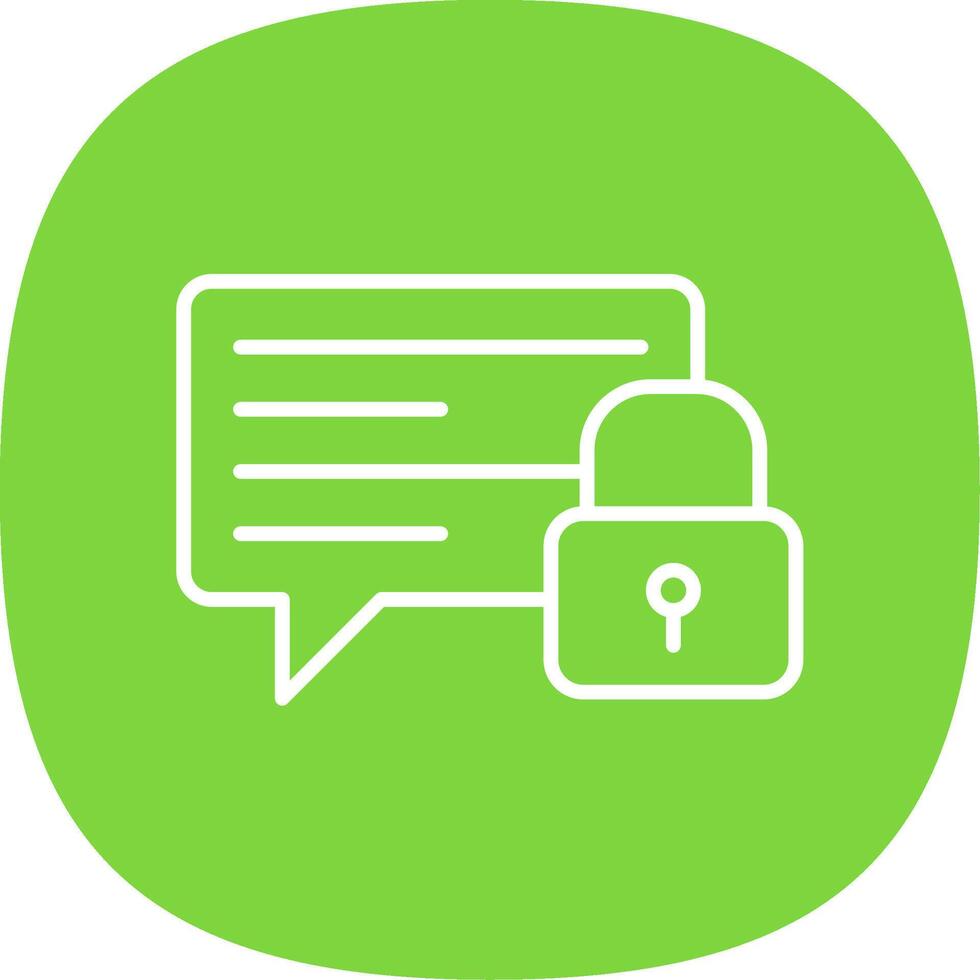 Chat Bubble Line Curve Icon Design vector