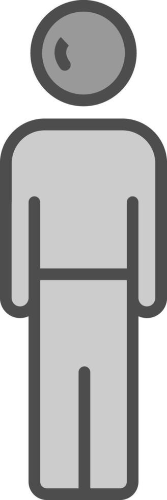 persona línea lleno escala de grises icono diseño vector