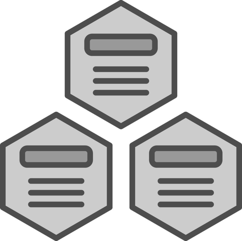 Infographic Elements Line Filled Greyscale Icon Design vector