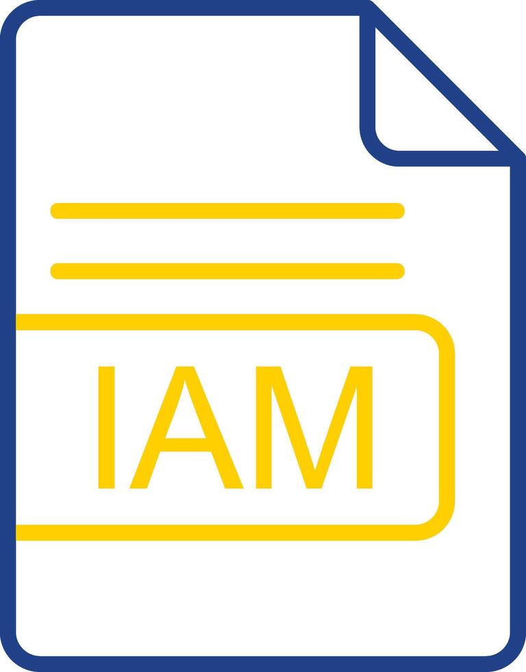 IAM File Format Line Two Colour Icon Design vector
