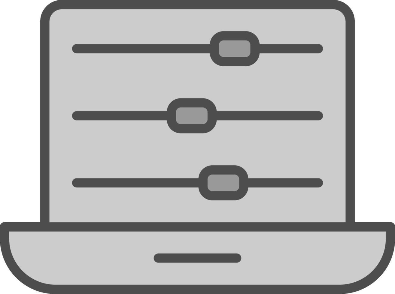 Sliders Line Filled Greyscale Icon Design vector