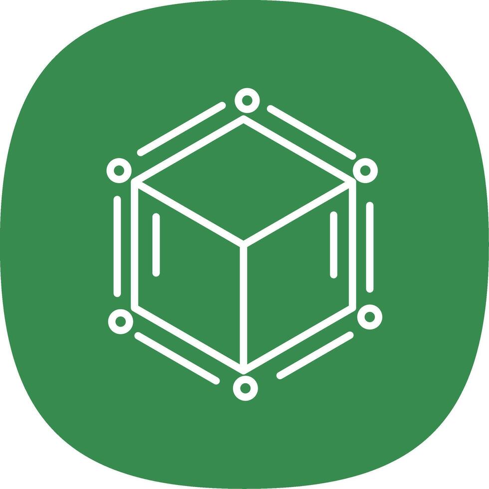 Blockchain Line Curve Icon Design vector