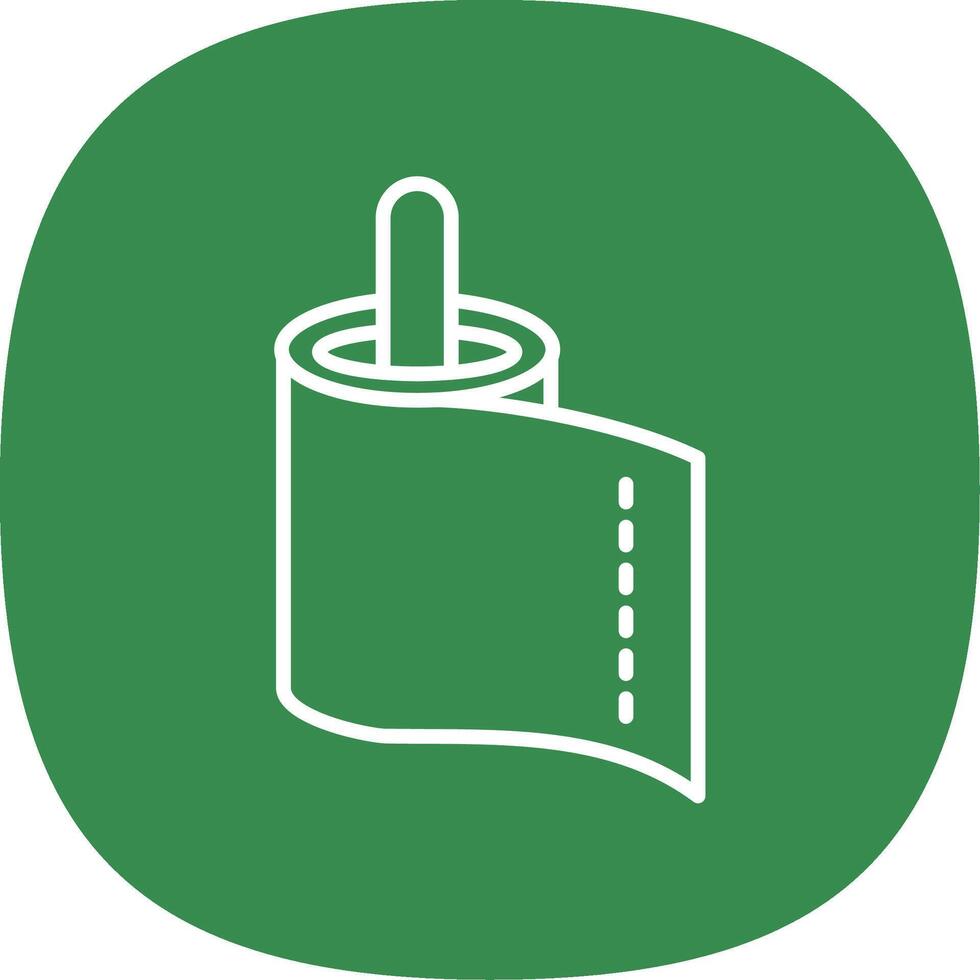 Paper Towel Line Curve Icon Design vector