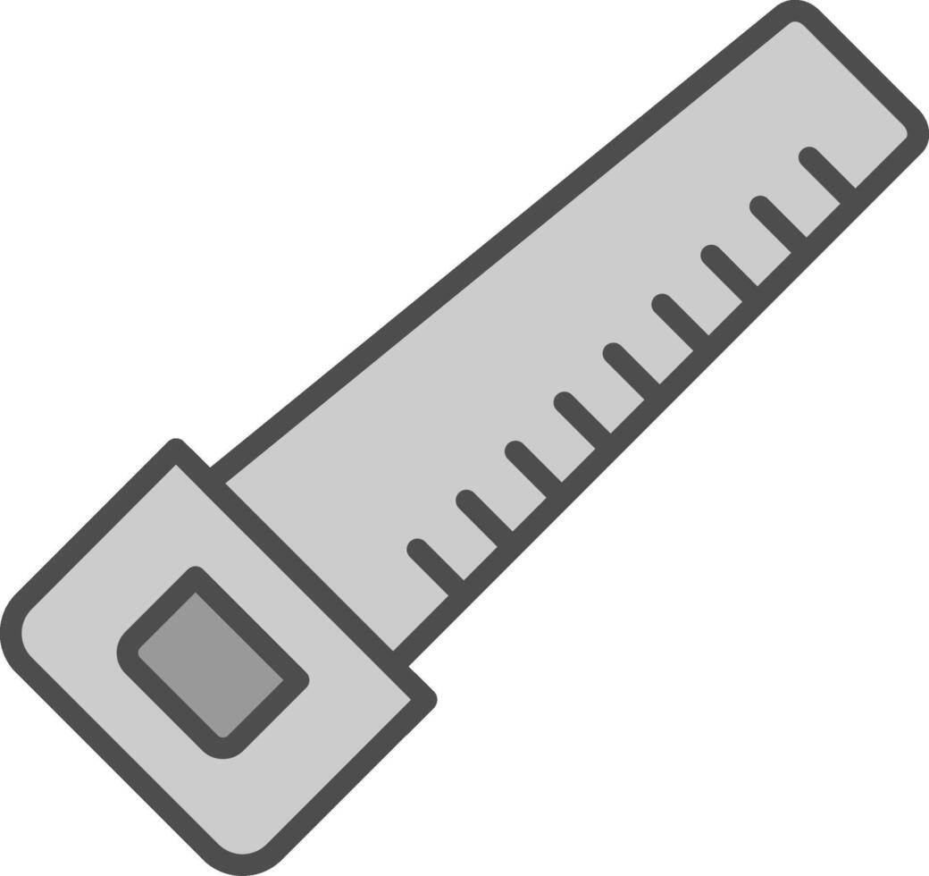 Hand Saw Line Filled Greyscale Icon Design vector