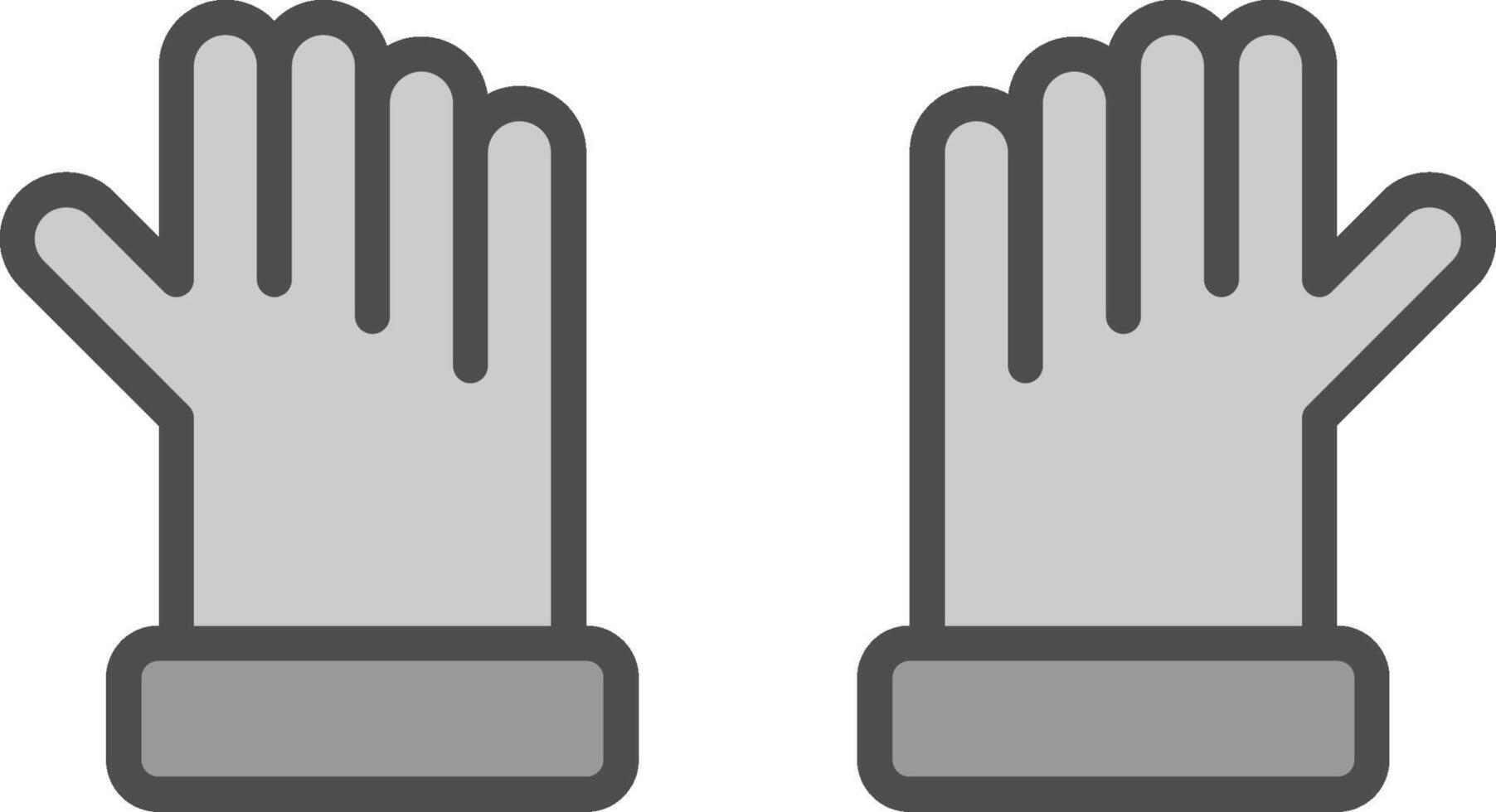 Gloves Line Filled Greyscale Icon Design vector