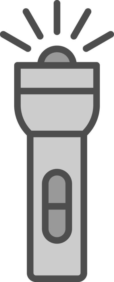 Flashlight Line Filled Greyscale Icon Design vector