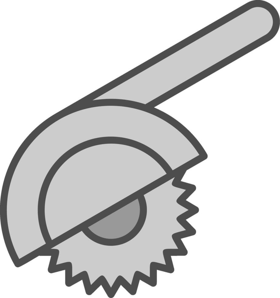 Mitre Saw Line Filled Greyscale Icon Design vector