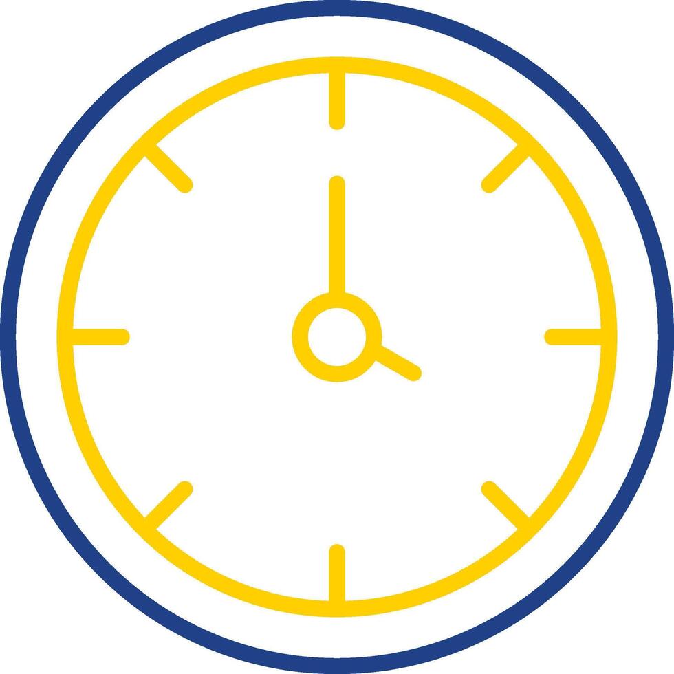 Clock Line Two Colour Icon Design vector