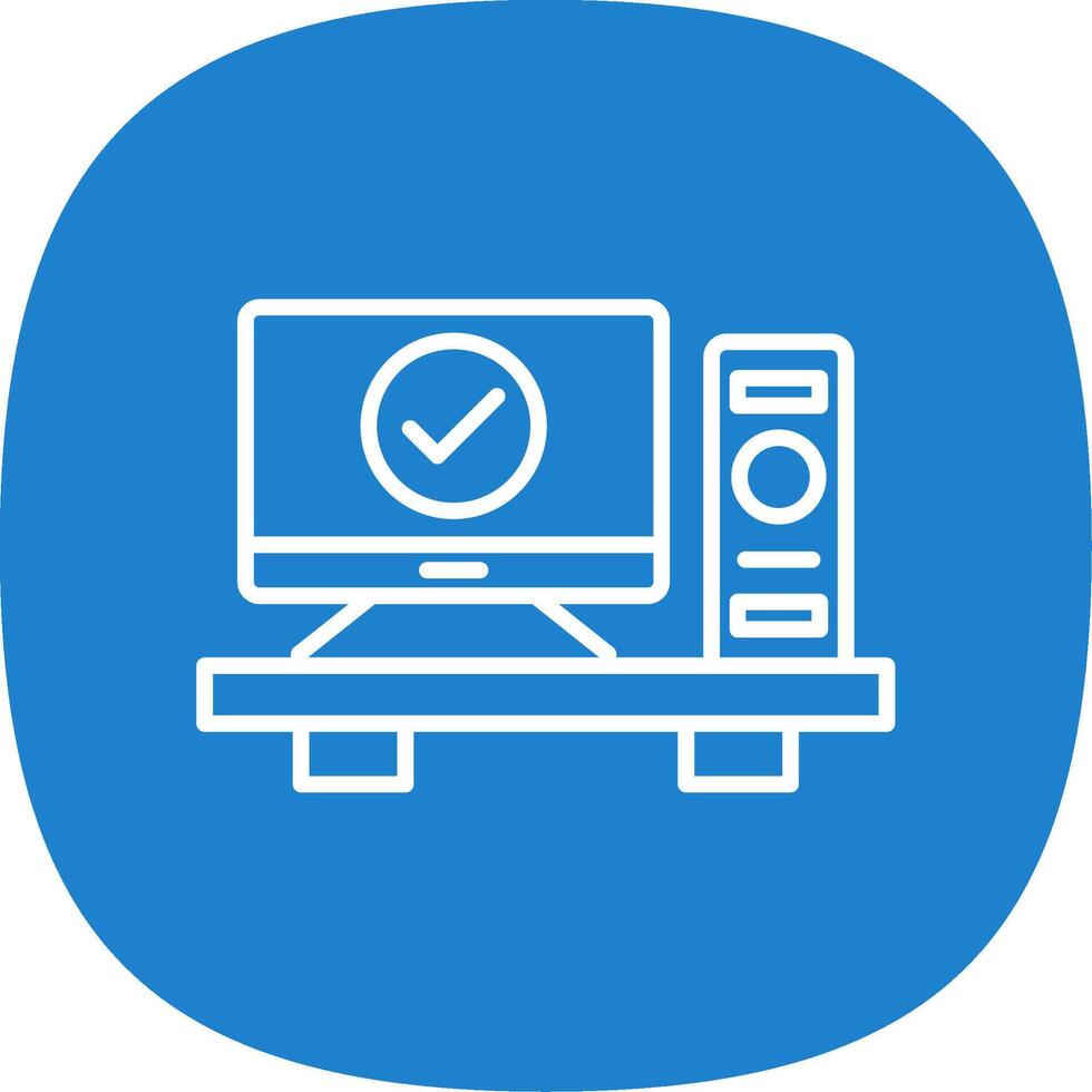 Computer Line Curve Icon Design vector