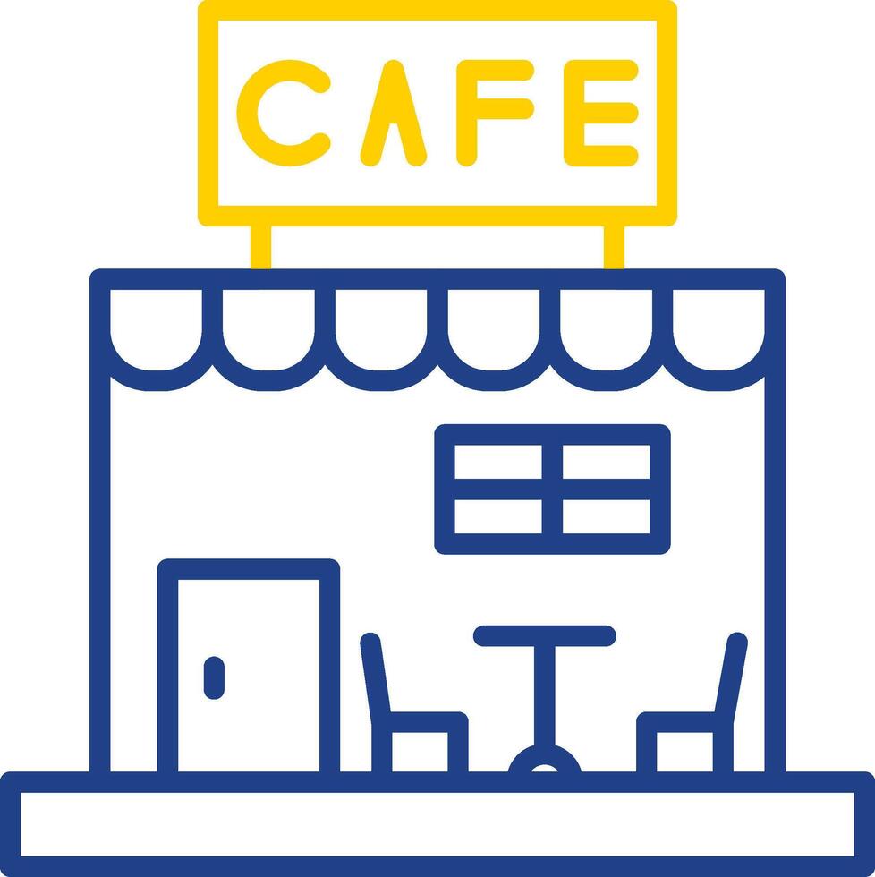 Cafe Line Two Colour Icon Design vector