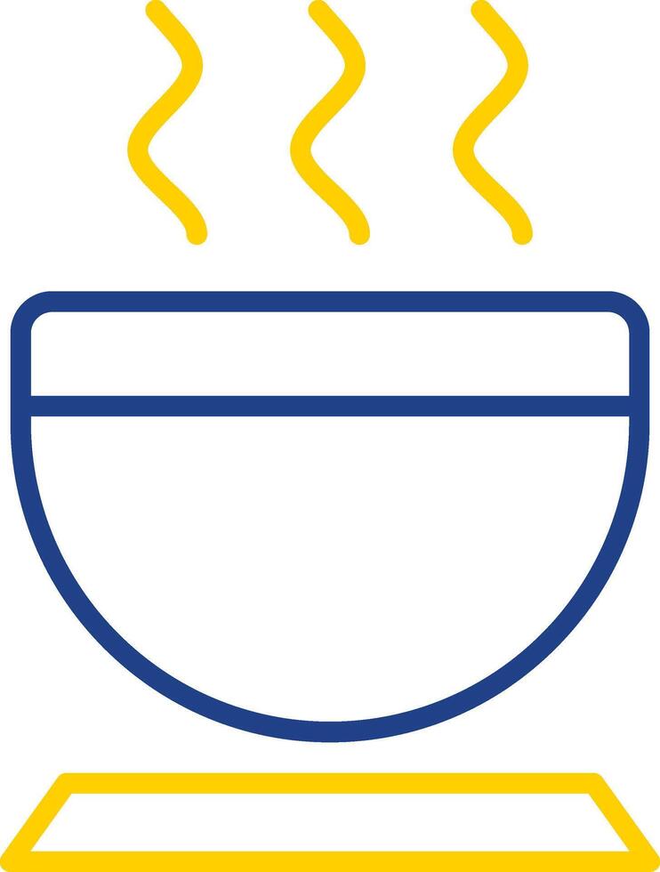 Bowl Line Two Colour Icon Design vector