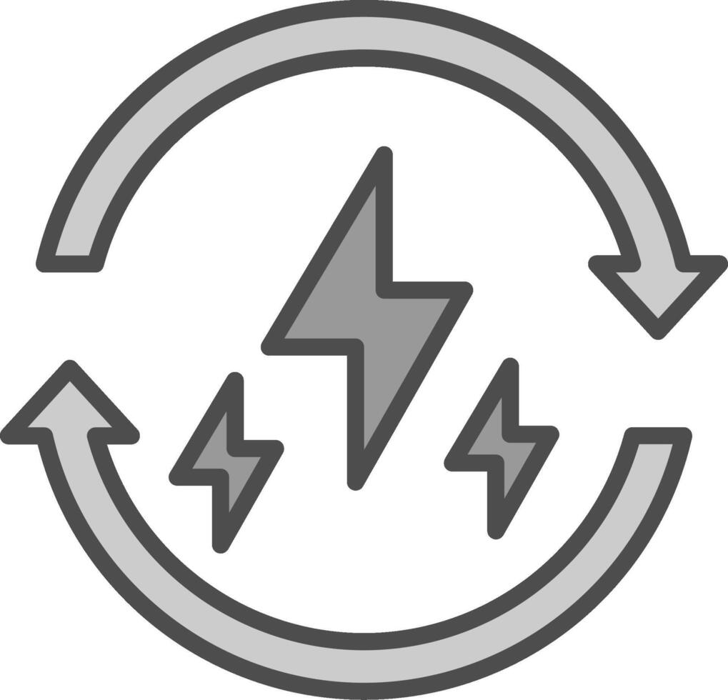 Renewable Energy Line Filled Greyscale Icon Design vector