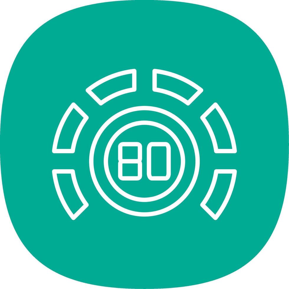 Thermostat Line Curve Icon Design vector
