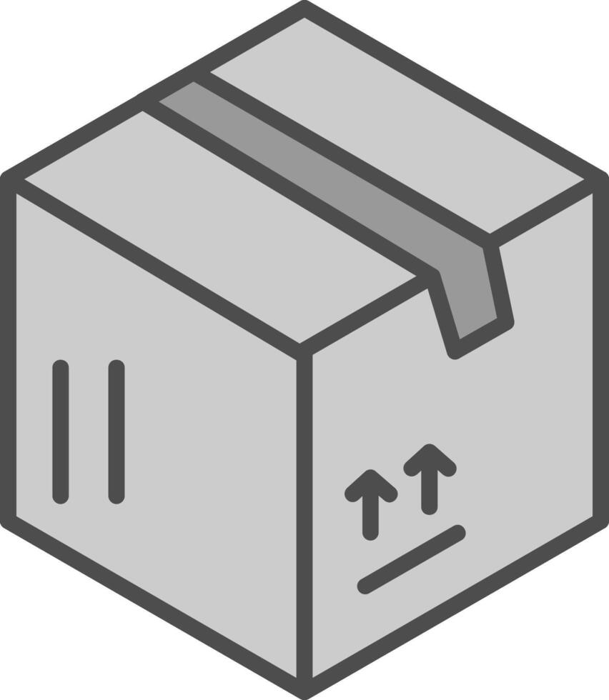 Delivery Box Line Filled Greyscale Icon Design vector