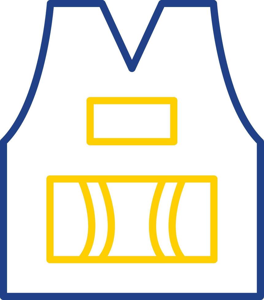Sleeveless Line Two Colour Icon Design vector