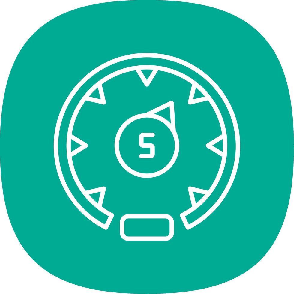 Gauge Line Curve Icon Design vector