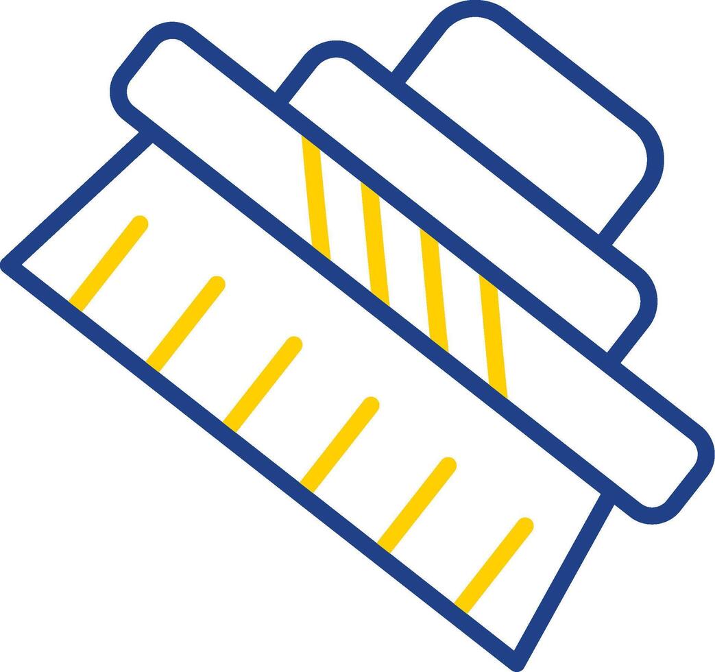 Cleaning Brush Line Two Colour Icon Design vector