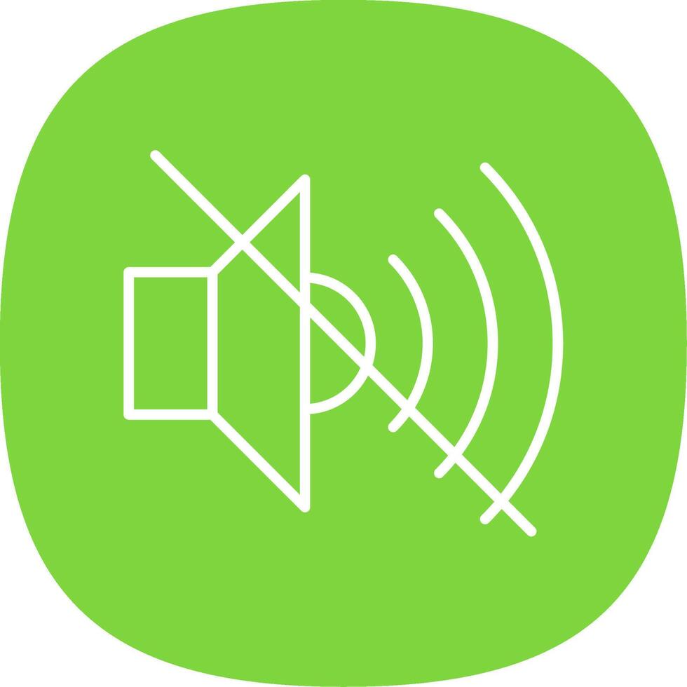 Mute Line Curve Icon Design vector