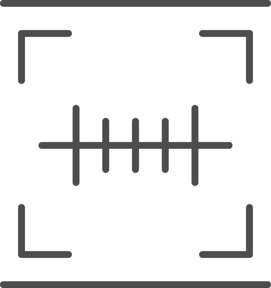 Barcode Scan Line Filled Greyscale Icon Design vector