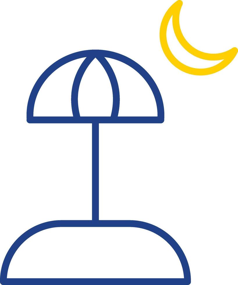 Beach Line Two Colour Icon Design vector