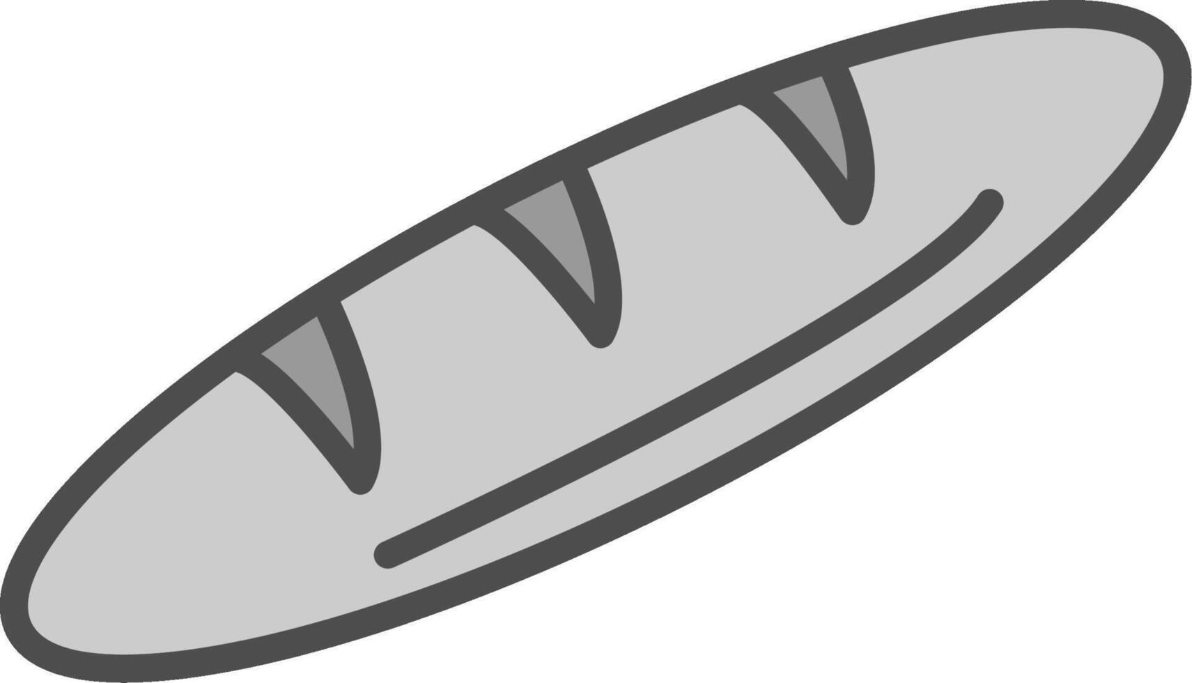 Baguette Line Filled Greyscale Icon Design vector