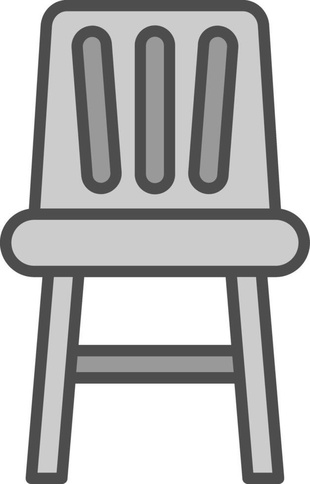 High Chair Line Filled Greyscale Icon Design vector