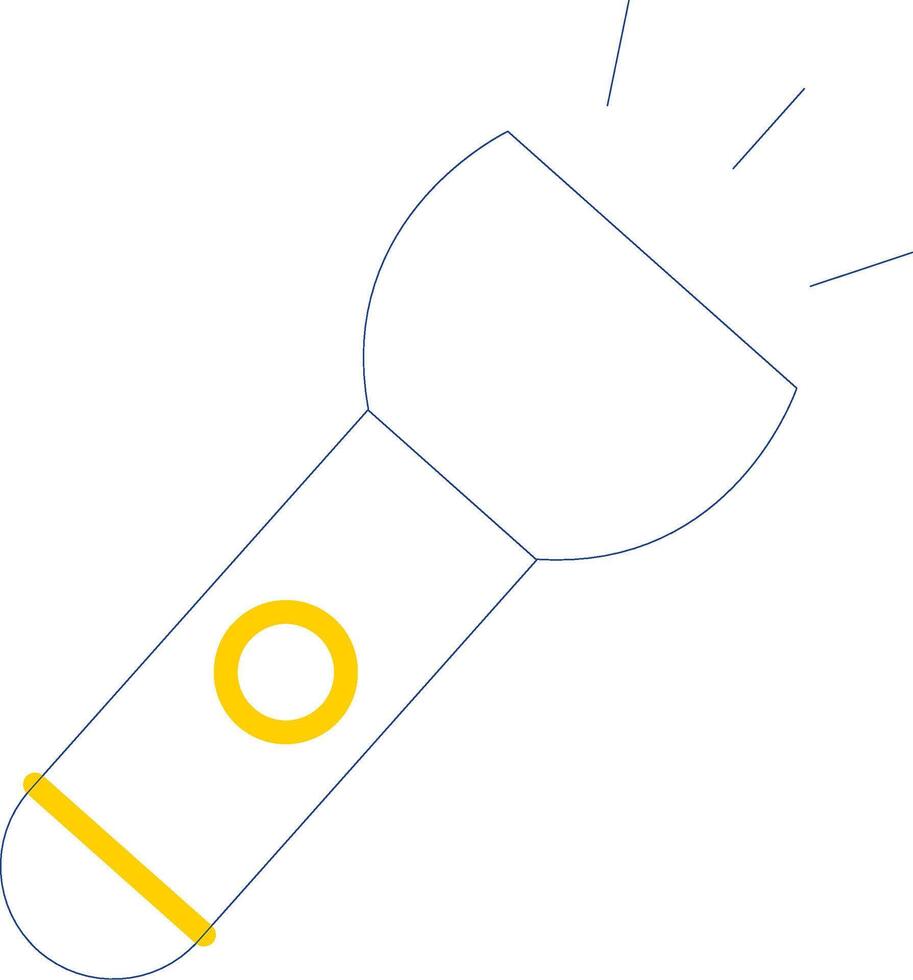 Torch Line Two Colour Icon Design vector