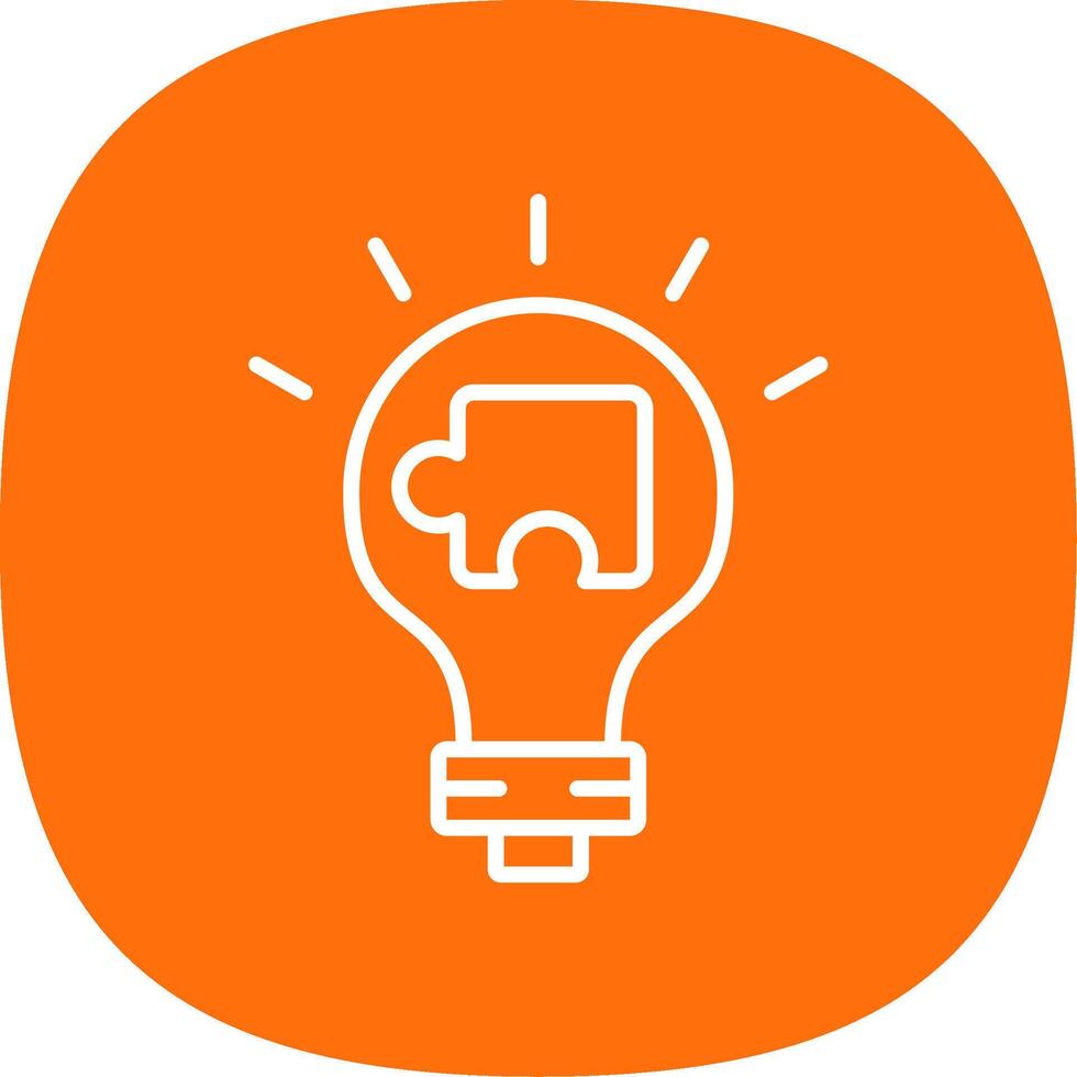 Solution Line Curve Icon Design vector